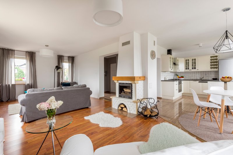 Espacioso living en casa, Puebla, México